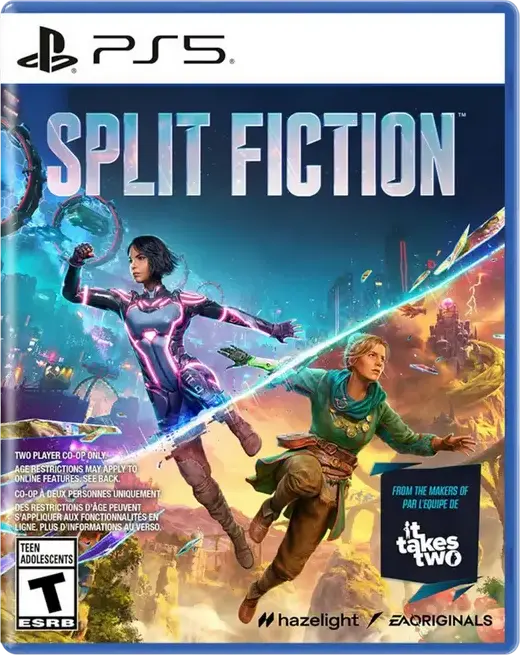 Split Fiction PlayStation 5 PS5 Physical Disc Action-Adventure Co-op Game by Hazelight Studios EA Originals with Friend's Pass and Cross-Play