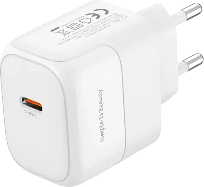 Incarcator de perete XO L136 20W USB-C, Adaptor AC Rapid Power Delivery PD 3.0, Priza EU, Plastic ABS, Alb