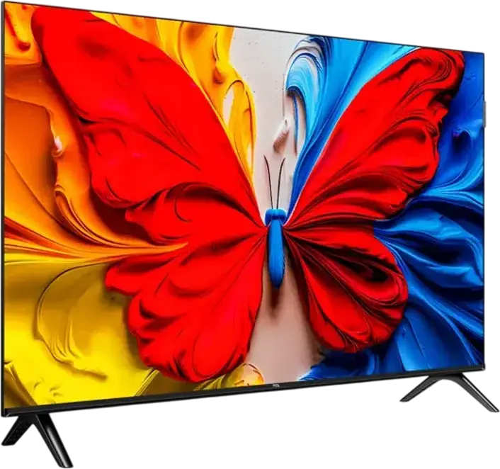 TCL 43V5C Smart TV 43 inch QLED, Full HD 1920x1080, Google TV, HDR10, HLG, Dolby Audio, Design fara margini, DVB-T2/C/S2, WiFi, Bluetooth, Negru