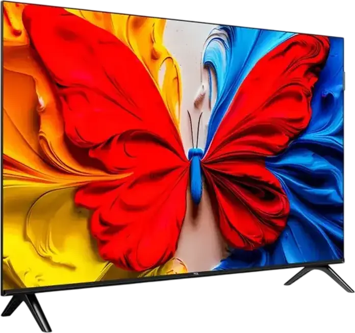 TCL 43V5C Smart TV 43 inch QLED, Full HD 1920x1080, Google TV, HDR10, HLG, Dolby Audio, Design fara margini, DVB-T2/C/S2, WiFi, Bluetooth, Negru
