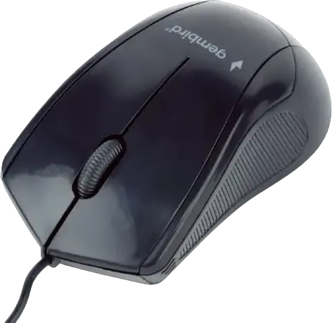 Gembird MUS-3B-02 Wired Optical Mouse, 1000 DPI, 3 Buttons with Scroll Wheel, Ambidextrous, USB Plug & Play, Black, ABS Plastic