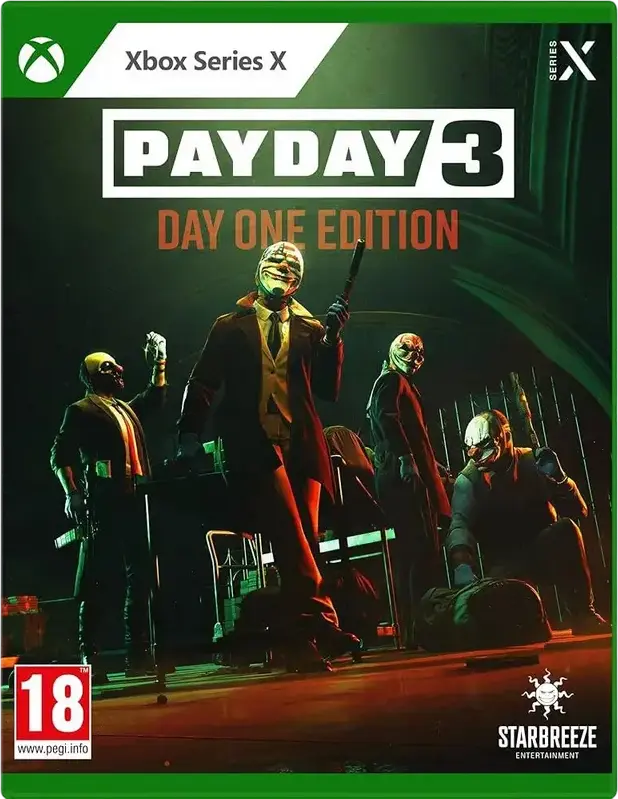 Payday 3 Day One Edition for Xbox Series X, Co-op First-Person Shooter FPS Game, Physical Disc Version by Deep Silver, PEGI 18