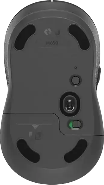 Logitech Signature M650 Wireless Mouse, Medium, Right-handed, SilentTouch, SmartWheel, 400-4000 DPI, Bluetooth & Logi Bolt USB, Color: Black