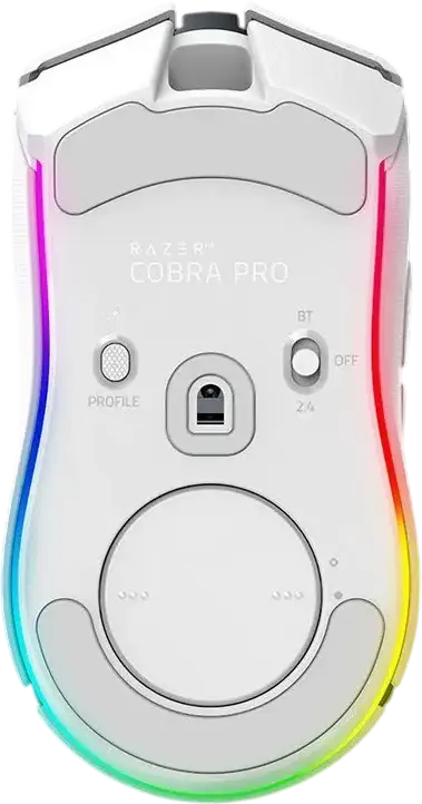 Razer Cobra Pro Wireless Gaming Mouse, Focus Pro 30K Optical Sensor, 30,000 DPI, Optical Switches Gen-3, Chroma RGB, HyperSpeed, Bluetooth, White