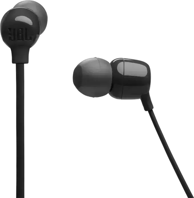 Беспроводные наушники-вкладыши JBL Tune 135BT с креплением на шею - Черный, Pure Bass Sound, до 25 часов работы, Bluetooth с многоточечным подключением, микрофон