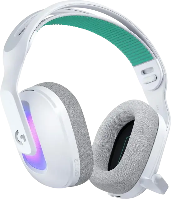 Casca Gaming Wireless Logitech G522 LIGHTSPEED, Alb, Circumaurale Inchise, Bluetooth 5.3, Audio USB, Difuzoare 40mm, RGB LIGHTSYNC, Microfon Detasabil