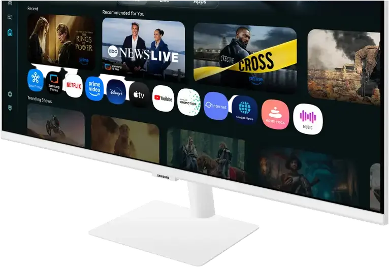 Monitor Smart Samsung S32FM703 M7 32 inch 4K UHD Panou VA HDR10 Tizen OS USB-C 65W Power Delivery HDMI Bluetooth Wi-Fi Difuzoare Integrate Alb