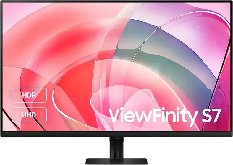 Монитор Samsung ViewFinity S7 S32D700 32 дюйма 4K UHD, VA панель, 3840x2160, HDR10, sRGB 99%, PbP/PiP, Матовый плоский экран, VESA крепление, Черный
