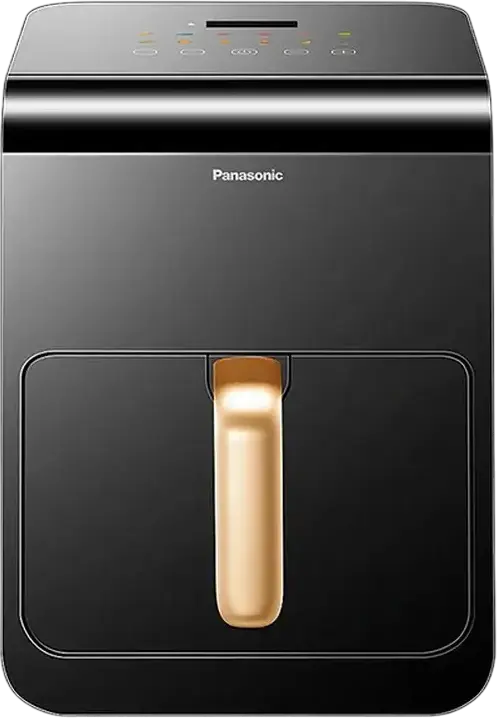 Panasonic NF-CC600ATS Air Fryer, 6L Capacity, 1450W, Touch Control LED Display, Gentle Steam Technology, Viewing Window, 11 Presets, Black and Blue