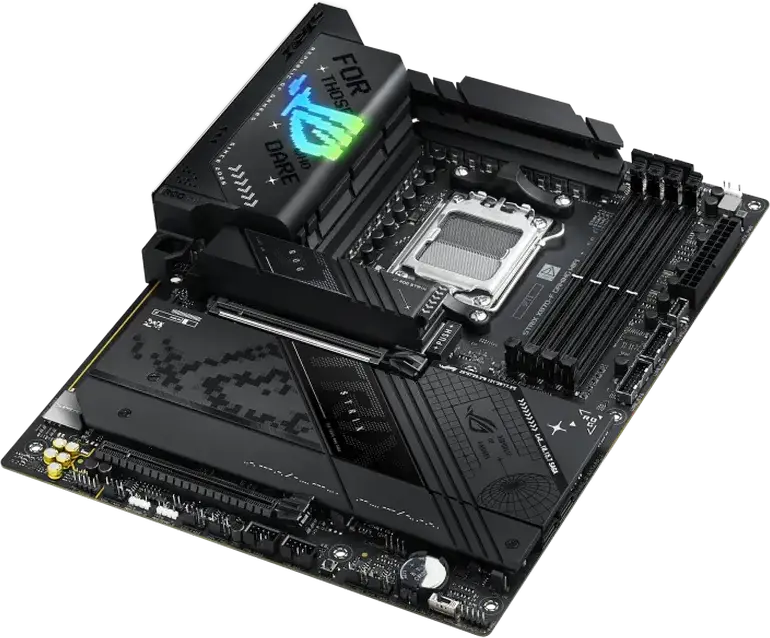 Placa de baza ASUS ROG STRIX X870-F GAMING WIFI AM5 AMD X870 ATX DDR5 192GB PCIe 5.0 WiFi 7 Bluetooth 5.4 USB4 Ethernet Intel 2.5Gb
