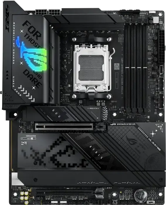 Placa de baza ASUS ROG STRIX X870-F GAMING WIFI AM5 AMD X870 ATX DDR5 192GB PCIe 5.0 WiFi 7 Bluetooth 5.4 USB4 Ethernet Intel 2.5Gb