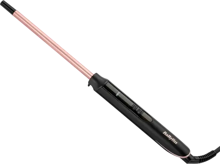 BaByliss C449E Quartz Tight Curls Curling Wand, 10mm Extra-Long Quartz-Ceramic Barrel, 160-210°C Digital Temperature Control, LED Display