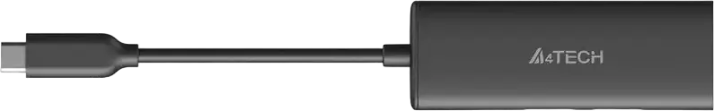 A4Tech DST-40C Hub Docking Station 4-in-1 USB-C, Aliaj Aluminiu, HDMI 4K@30Hz, USB 3.0, USB 2.0, Power Delivery 100W, Gri Cenușiu
