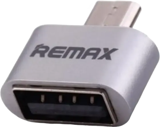 Adaptor OTG Remax RA-OTG Micro-USB la USB Type-A, USB 2.0, Viteza de Transfer 480 MB/s, Argintiu, pentru dispozitive Android, Stickuri USB, Mouse, Tastatura