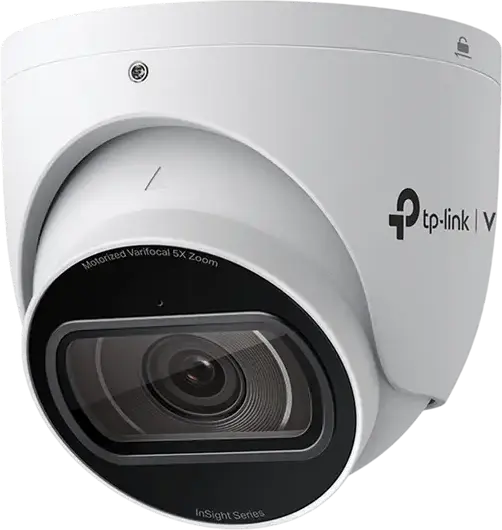 TP-Link VIGI InSight S445ZI 4MP IP Turret Network Camera, 5X Motorized Varifocal Lens 2.7-13.5mm, IR Night Vision 60m, IP67 IK10, True WDR, PoE, White