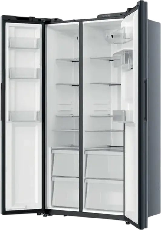 Candy CNSQ2T918EWX Side-by-Side Refrigerator, 527L Total Capacity, No Frost, Water Dispenser, hOn Smart Control, Inverter Technology, Stainless Steel