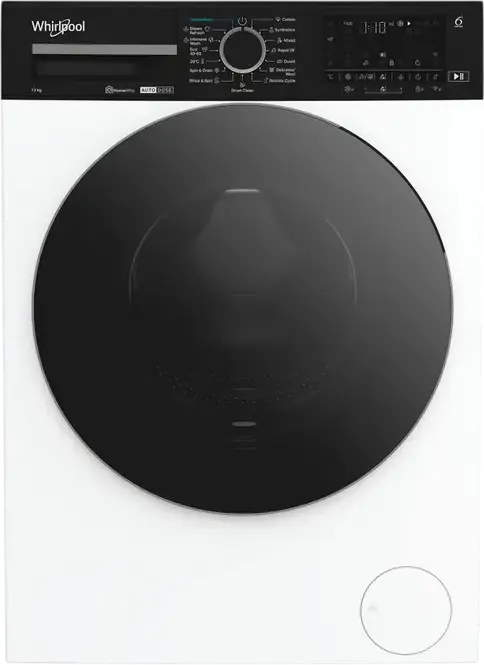 Стиральная машина Whirlpool WPM 27W ADS EE с фронтальной загрузкой, 12 кг, класс A, 1400 об/мин, инверторный двигатель, Auto Dose, Steam, HomeWhiz