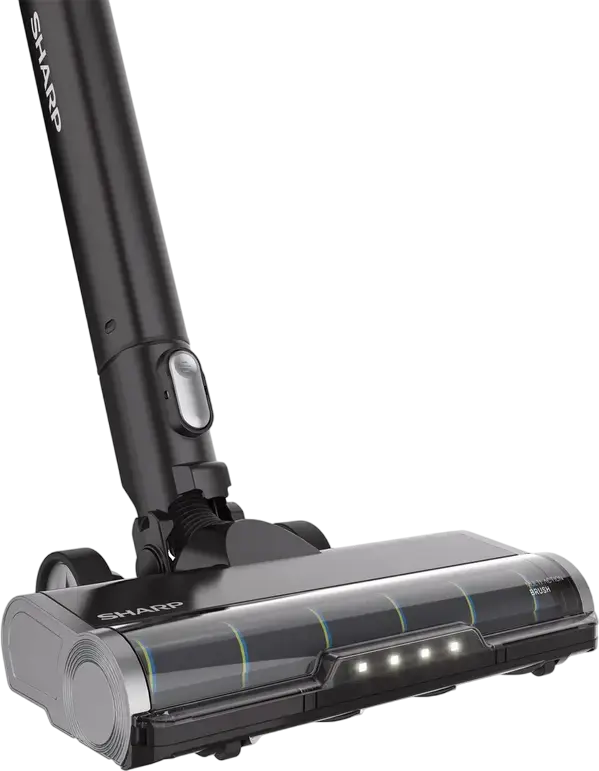 Sharp SAVP4221BS Vertical Vacuum Cleaner, 300W, Li-Ion 2000mAh Battery, 0.75L Cyclone Container, EPA E12 Filter, LED Lights, Inverter Tech, Black