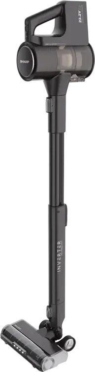 Sharp SAVP4221BS Vertical Vacuum Cleaner, 300W, Li-Ion 2000mAh Battery, 0.75L Cyclone Container, EPA E12 Filter, LED Lights, Inverter Tech, Black