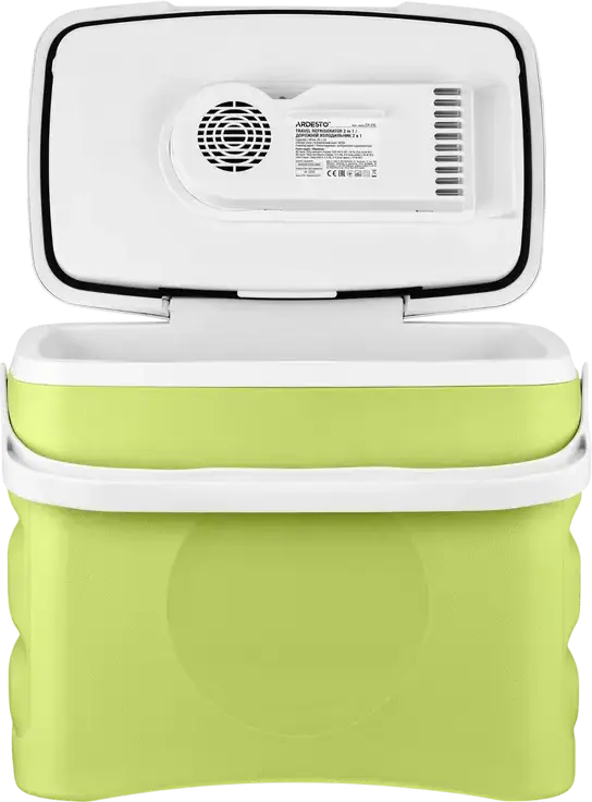 Frigider de Calatorie Ardesto CR-21L 2-in-1 cu Functie de Racire si Incalzire, 21 Litri, Port USB, Alimentare AC/DC, Verde