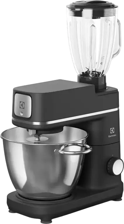 Electrolux E6KM1-8BPT Explore 6 Planetary Mixer, 1200W, 6L and 4L Stainless Steel Bowls, 10-Speed, Black, with Blender and Meat Grinder Attachments