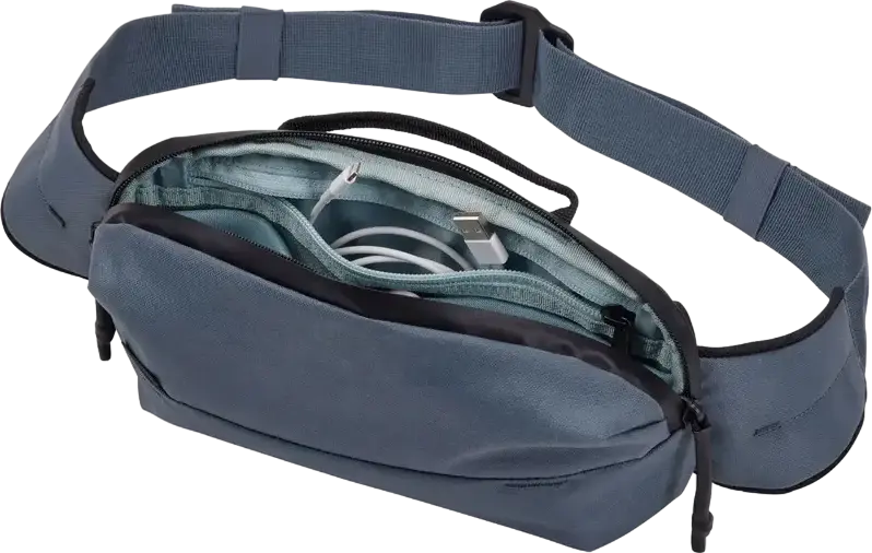 Thule Aion Waist Pack TA3205019 2L Sling Bag, Waterproof Waxed Recycled Polyester P600, Water-Resistant Zipper, Key-Clip, Bluesign Approved