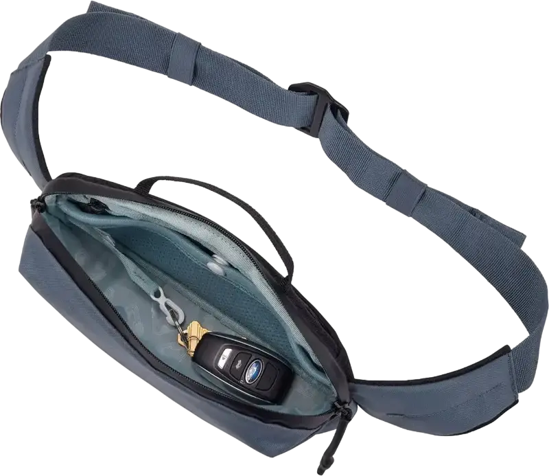 Thule Aion Waist Pack TA3205019 2L Sling Bag, Waterproof Waxed Recycled Polyester P600, Water-Resistant Zipper, Key-Clip, Bluesign Approved