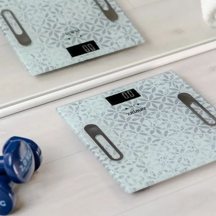 Zelmer ZBS1012 Electronic Body Composition Bathroom Scale, 180kg Capacity, Glass Platform, BMI, Fat, Water, Bone and Muscle Analysis, 10 User Memory