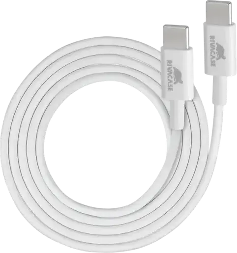 Incarcator de perete Rivacase PS4101 20W USB-C, Fast Charging PD 3.0 si QC 3.0, Priza EU, Alb, Include Cablu USB-C la USB-C 1m
