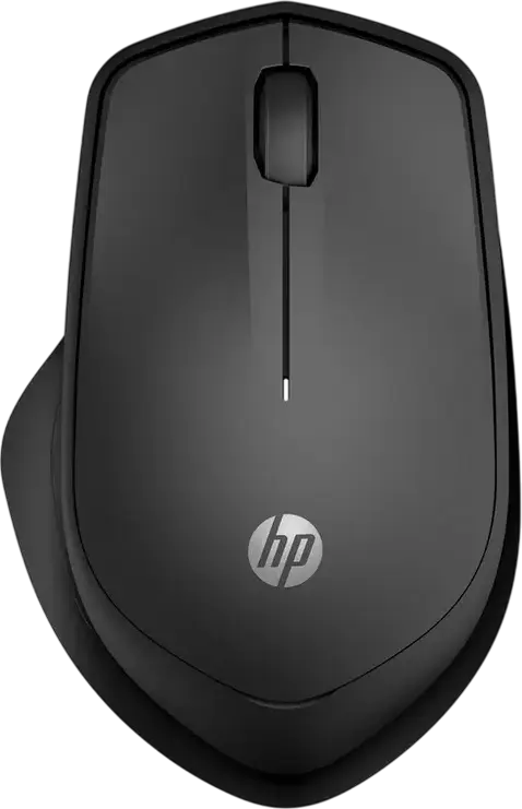 Mouse Wireless Silentios HP 280, Receptor USB 2.4 GHz RF, Senzor Optic 1200 dpi, 3 Butoane, pentru Dreptaci, Negru, Baterie pana la 18 Luni