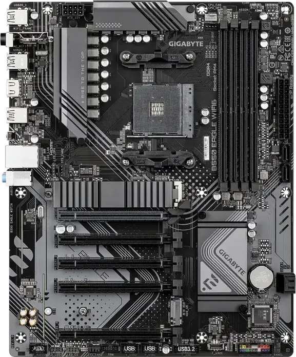Placa de baza Gigabyte B550 EAGLE WIFI6 AM4 AMD B550 ATX, memorie DDR4 128GB, PCIe Gen4, Wi-Fi 6, Bluetooth 5.3, HDMI 2.1