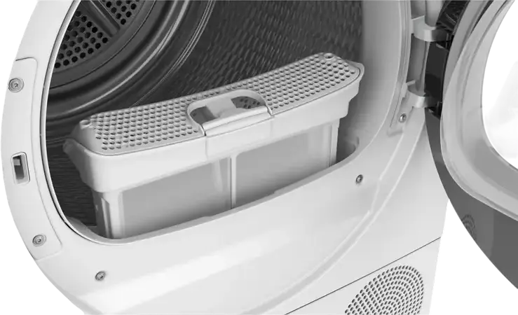 Uscator Bosch Series 6 WQG1417EPL cu Pompa de Calda, Capacitate 9 kg, Clasa Energetica D, Auto Dry, Display LED, Alb cu Babuta Neagra