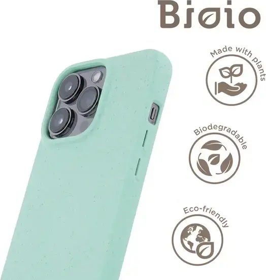 Husa Spate Forever Bioio Biodegradabila pentru iPhone 14, Cover Eco-friendly din Plante, Slim Fit, cu Absorbtie la Socuri si Rezistenta la Amprente