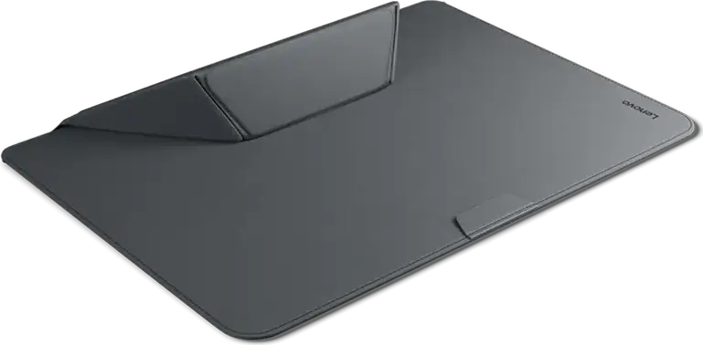Lenovo Origami X9 Sleeve 4X41R83942 for 15" Laptops, Polyurethane & Recycled RPET, Origami-fold Retractable Stand, Hidden Magnets, Thunder Grey