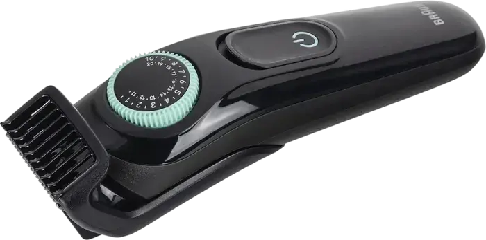 Braun BT3411 Beard Trimmer for Beard and Mustache, 40 Length Settings 0.5-20mm, Stainless Steel Blades, USB Rechargeable, Washable, Black and Green