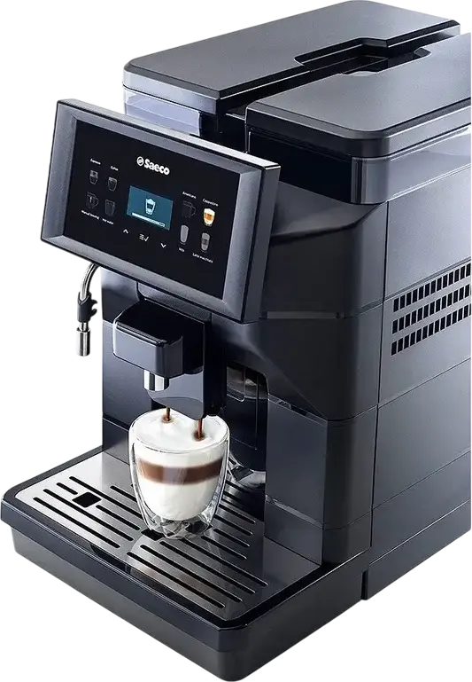 Saeco Aurora M1 Automatic Bean-to-Cup Coffee Machine, 1900W, 15 Bar, 2.5L Tank, 600g Bean Hopper, One-Touch Cappuccino, Matt Black Metal Casing