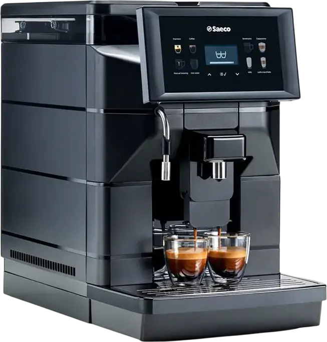 Saeco Aurora M1 Automatic Bean-to-Cup Coffee Machine, 1900W, 15 Bar, 2.5L Tank, 600g Bean Hopper, One-Touch Cappuccino, Matt Black Metal Casing