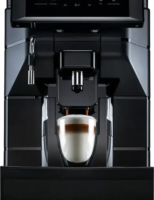 Saeco Aurora M1 Automatic Bean-to-Cup Coffee Machine, 1900W, 15 Bar, 2.5L Tank, 600g Bean Hopper, One-Touch Cappuccino, Matt Black Metal Casing