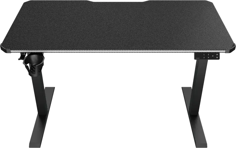 Электрический игровой стол с регулировкой высоты Cougar E-Ares 120 CGR-E-ARES120, поверхность из углеродного волокна 120x60см, RGB, 4 пресета, USB-C, черный