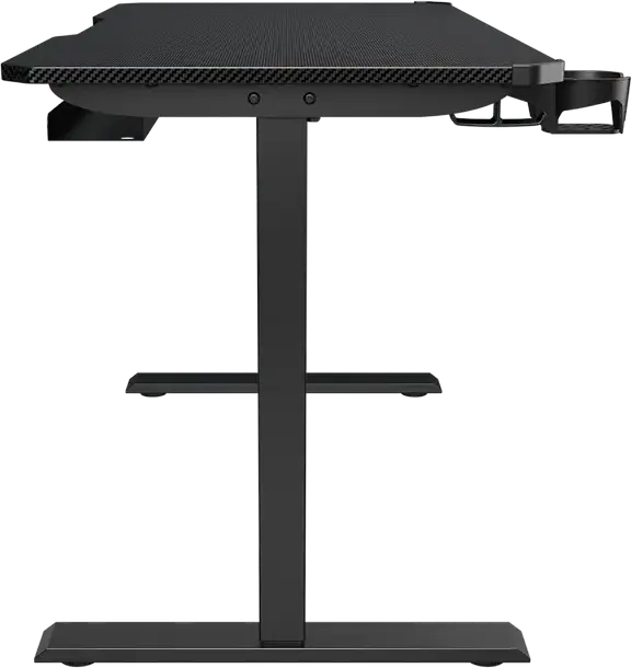 Электрический игровой стол с регулировкой высоты Cougar E-Ares 120 CGR-E-ARES120, поверхность из углеродного волокна 120x60см, RGB, 4 пресета, USB-C, черный