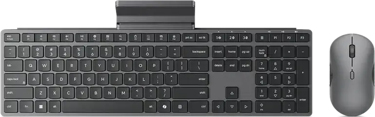 Комплект беспроводной клавиатуры и мыши Lenovo 700 Modern Wireless Combo GX31S04960, Bluetooth 5.3 и 2.4 ГГц, для 3 устройств, бесшумные клавиши, мышь 4000 DPI