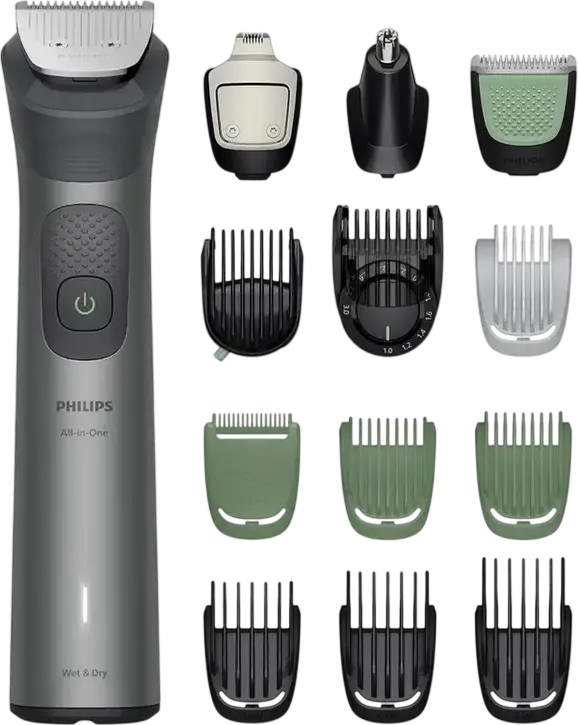 Philips MG7921/15 7000 Series All-in-One Multigroomer, Face Head Body Trimmer, 15 Tools, BeardSense Tech, Stainless Steel Blades, Wet & Dry, 120min Runtime