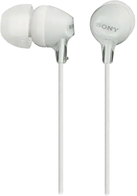 Casca Intraaurale Sony MDR-EX15LP cu Fir, Driver Dinamic Neodimiu 9mm, Raspuns de Frecventa 8-22kHz, Microfon Integrat, Jack 3.5mm L-shape, Alb