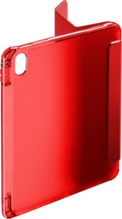 Cellularline Folio Pro Case for iPad Air 11 (2024/M2), Faux Leather Book Cover with Pen Holder and Auto Sleep/Wake, Red