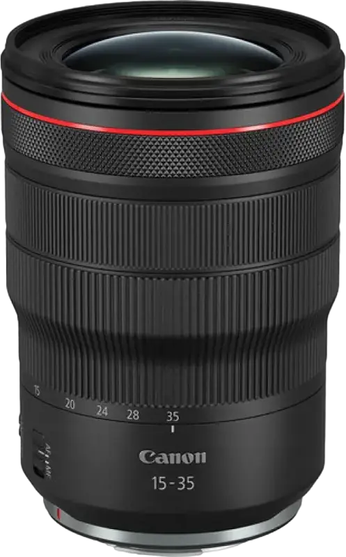 Obiectiv zoom wide Canon RF 15-35mm f/2.8L IS USM pentru Full-Frame, Autofocus Nano USM, Stabilizare Imagine, Rezistenta la intemperii, Filtru 82mm