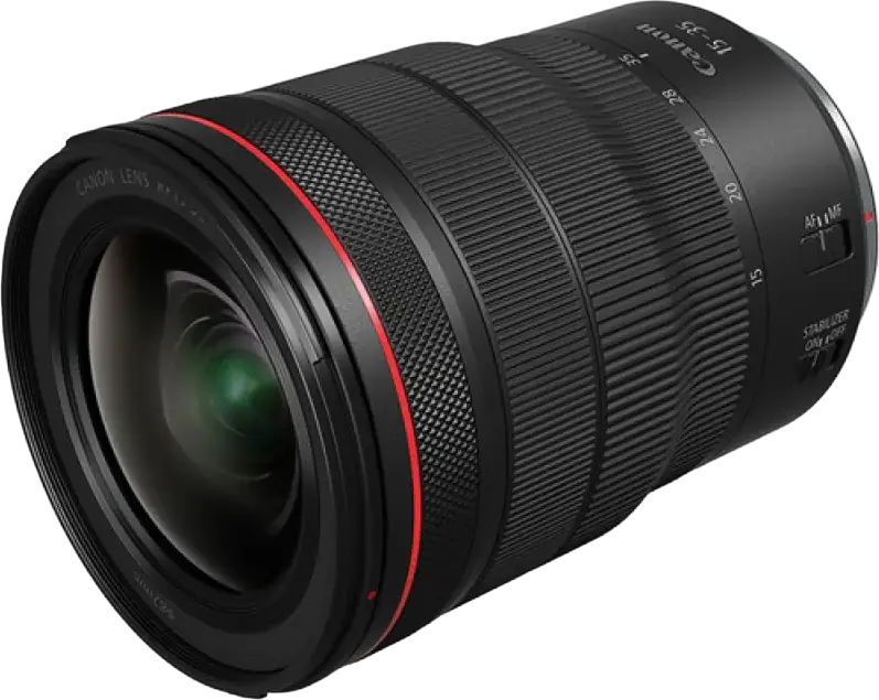 Obiectiv zoom wide Canon RF 15-35mm f/2.8L IS USM pentru Full-Frame, Autofocus Nano USM, Stabilizare Imagine, Rezistenta la intemperii, Filtru 82mm