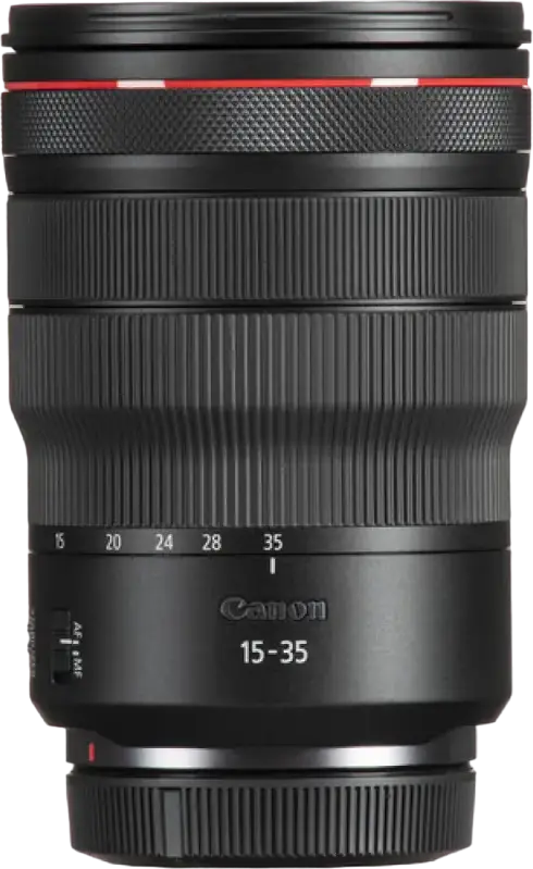 Obiectiv zoom wide Canon RF 15-35mm f/2.8L IS USM pentru Full-Frame, Autofocus Nano USM, Stabilizare Imagine, Rezistenta la intemperii, Filtru 82mm