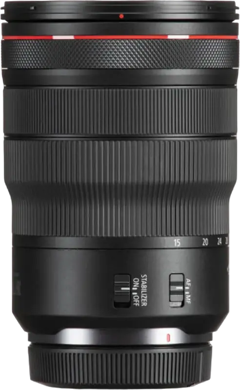 Obiectiv zoom wide Canon RF 15-35mm f/2.8L IS USM pentru Full-Frame, Autofocus Nano USM, Stabilizare Imagine, Rezistenta la intemperii, Filtru 82mm