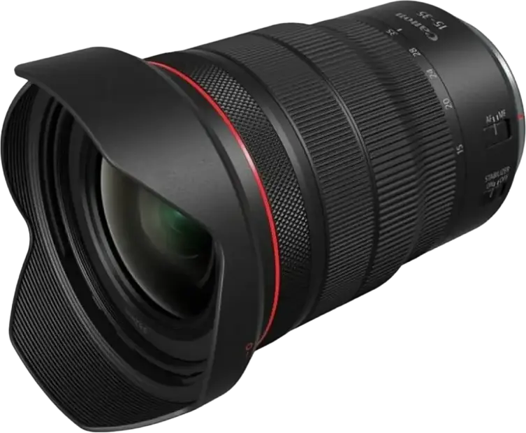 Obiectiv zoom wide Canon RF 15-35mm f/2.8L IS USM pentru Full-Frame, Autofocus Nano USM, Stabilizare Imagine, Rezistenta la intemperii, Filtru 82mm