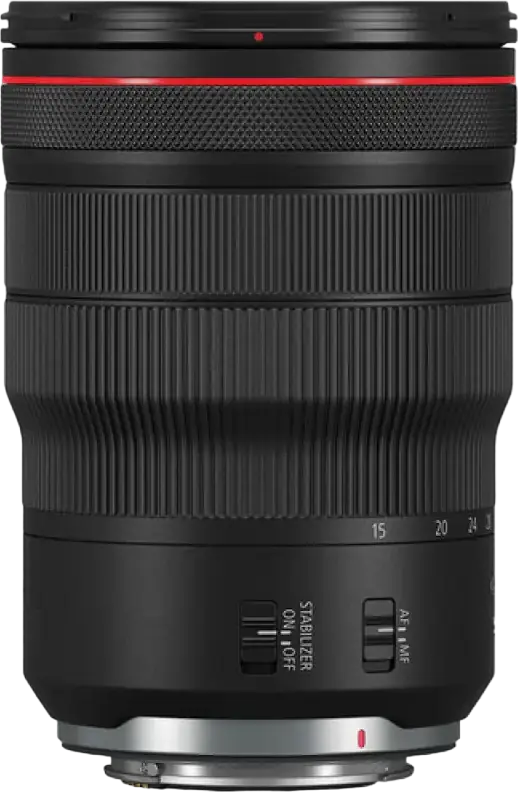 Obiectiv zoom wide Canon RF 15-35mm f/2.8L IS USM pentru Full-Frame, Autofocus Nano USM, Stabilizare Imagine, Rezistenta la intemperii, Filtru 82mm